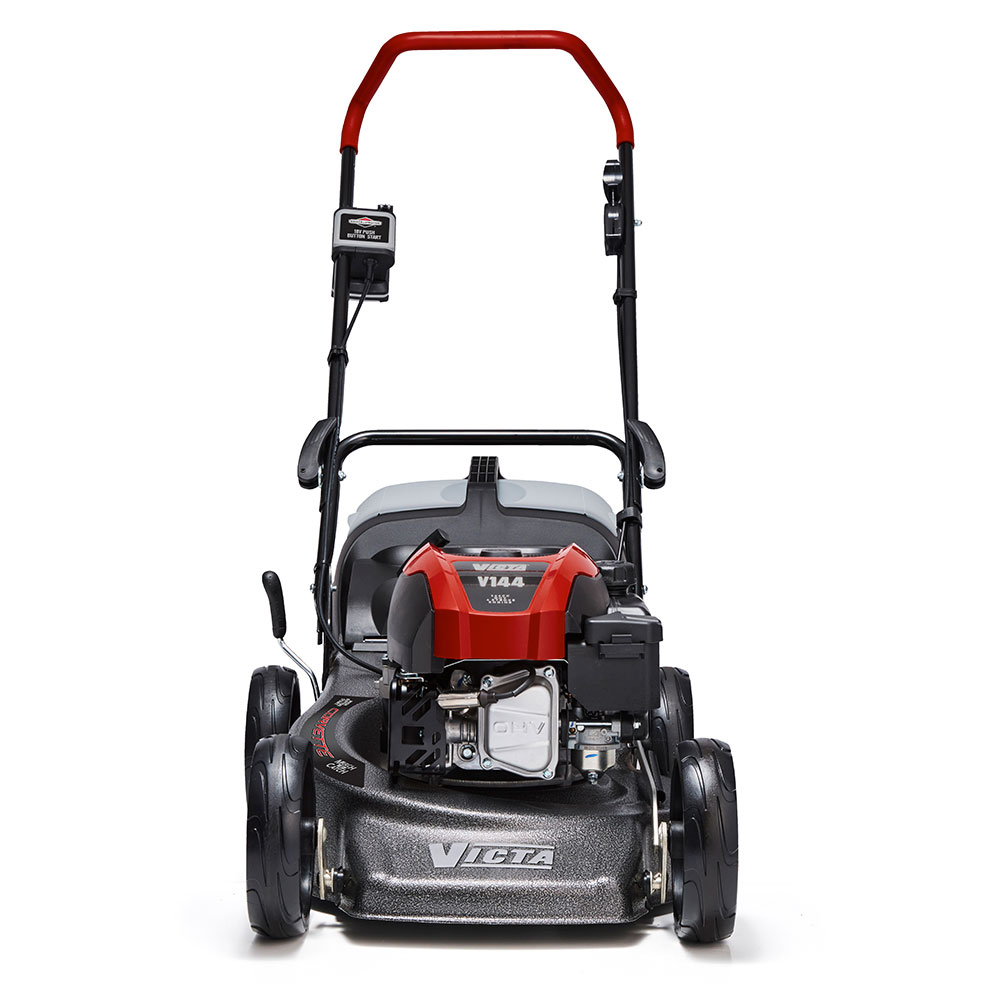 Self propelled push button start lawn mower online